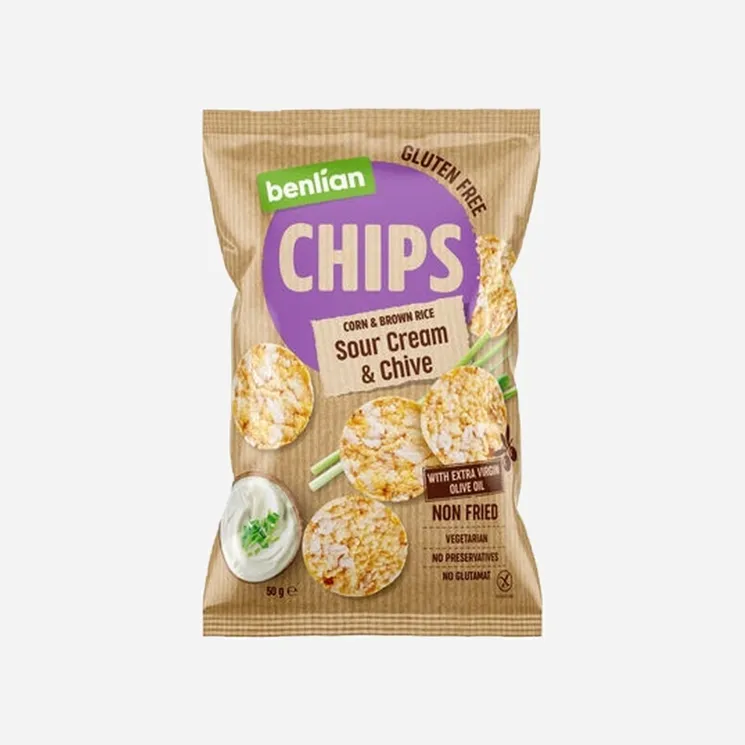 Rice chips smetana a pažitka 6 x 50 g