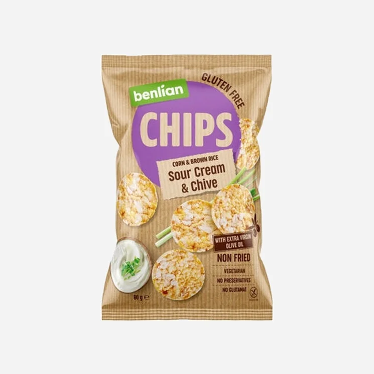 Rice chips smetana a pažitka 6 x 60 g