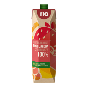 Rio 100% ovocný mix s jahodou a banánom 1L TPA