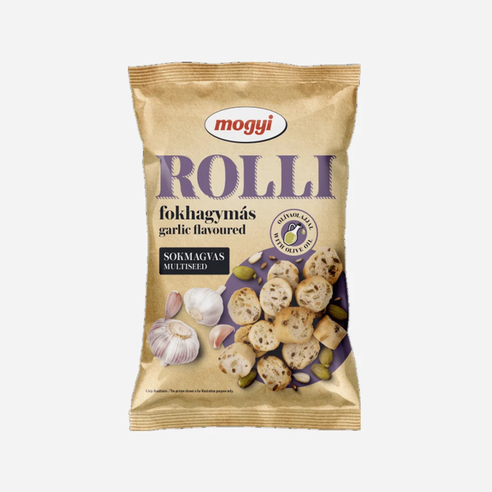 Rolli - viaczrnné chlebové krekry s cesnakovou príchuťou