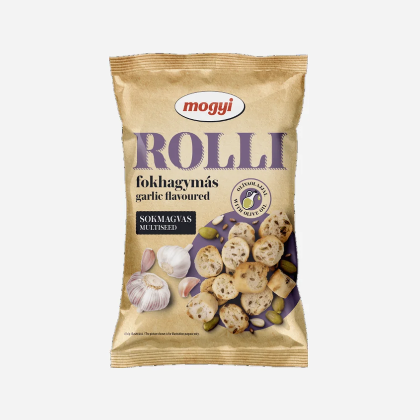 Rolli - viaczrnné chlebové krekry s cesnakovou príchuťou