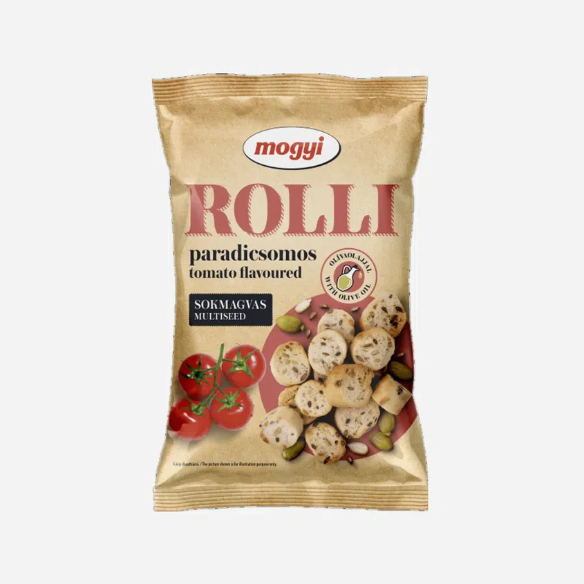 Rolli - vícezrnné chlebové krekry s rajčatovou příchutí