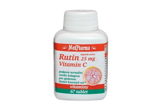 Rutín 25 mg a vitamín C 67 tabliet