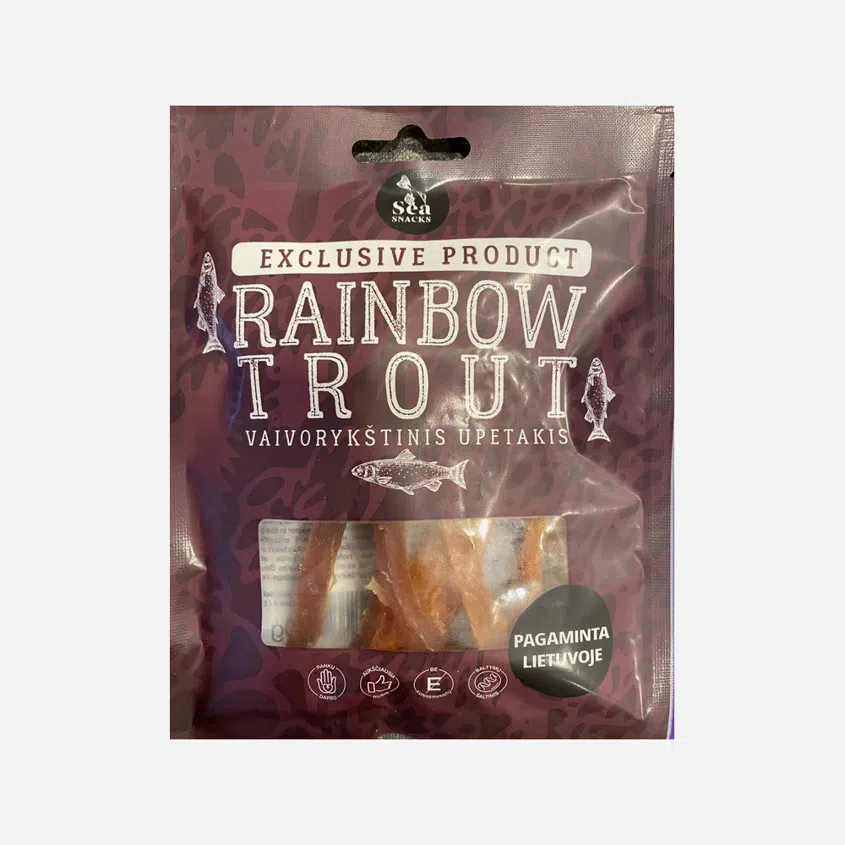 Rybí Jerky - Filety ze pstruha duhového proužky