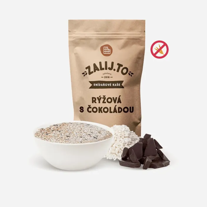 Rýžová bezlepková kaše s čokoládou