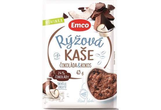 Ryžová kaša čokoláda a kokos