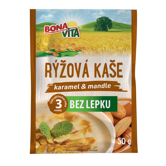 Ryžová kaša karamel a mandle bez lepku