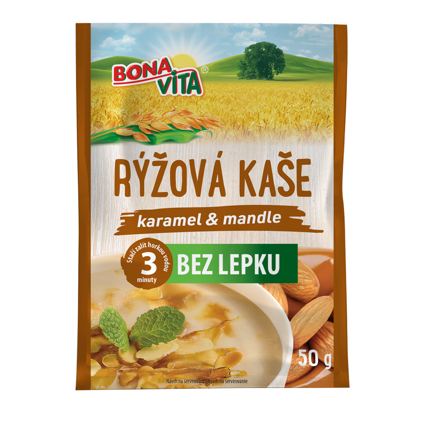 Ryžová kaša karamel a mandle bez lepku