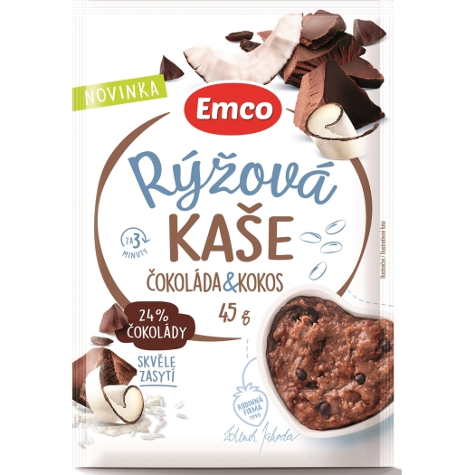 Rýžová kaše čokoláda a kokos