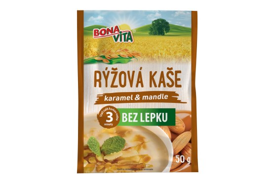 Rýžová kaše karamel a mandle bez lepku