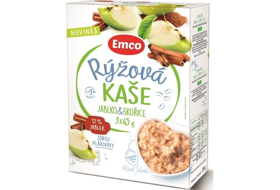 Rýžová kaše s jablky a skořicí 3x45 g