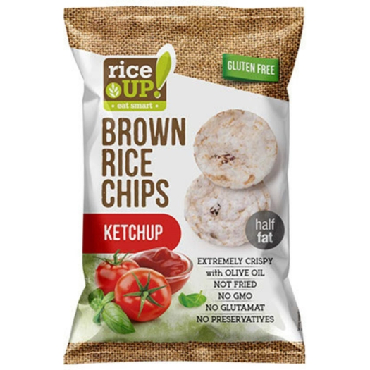 Rýžové chipsy kečup
