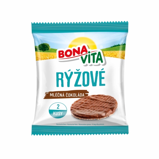 Rýžové chlebíčky mléčná čokoláda 2 ks