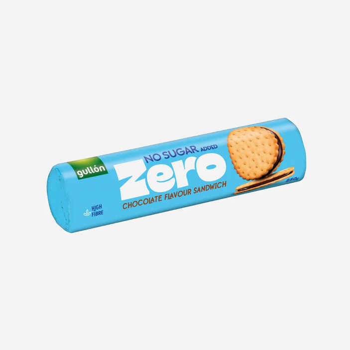 Sandwich sušenky plněné čokoládovým krémem bez přidaného cukru, se sladidly