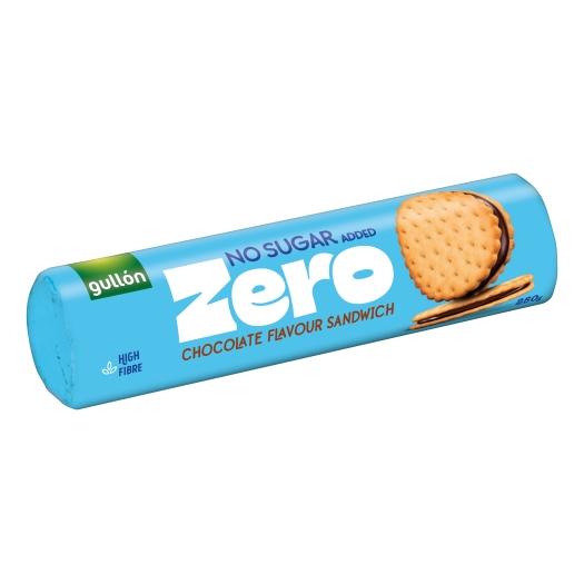 Sandwich sušenky plněné čokoládovým krémem bez přidaného cukru, se sladidly