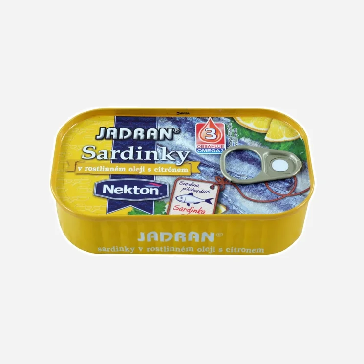 Sardinky v rostlinném oleji s citrónem 6 x 125 g