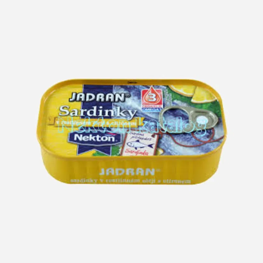 Sardinky v rostlinném oleji s citrónem