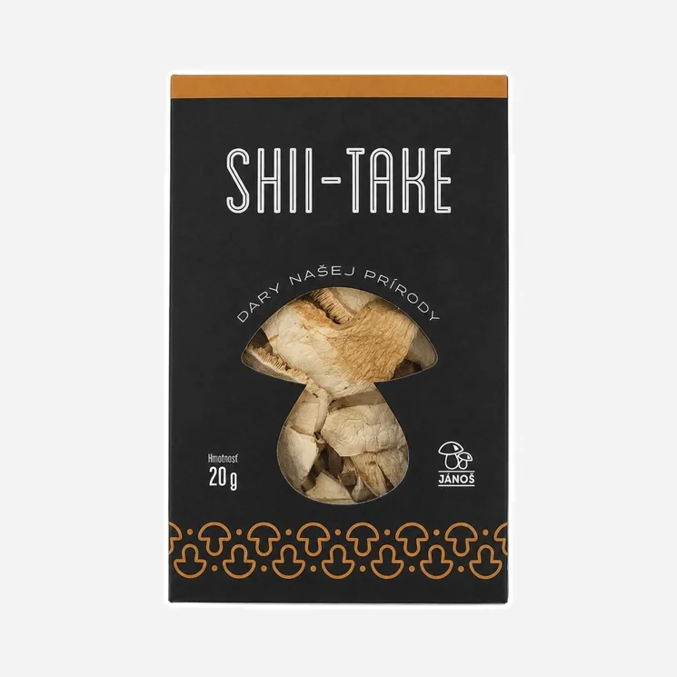 Shi-take, sušené, krájené