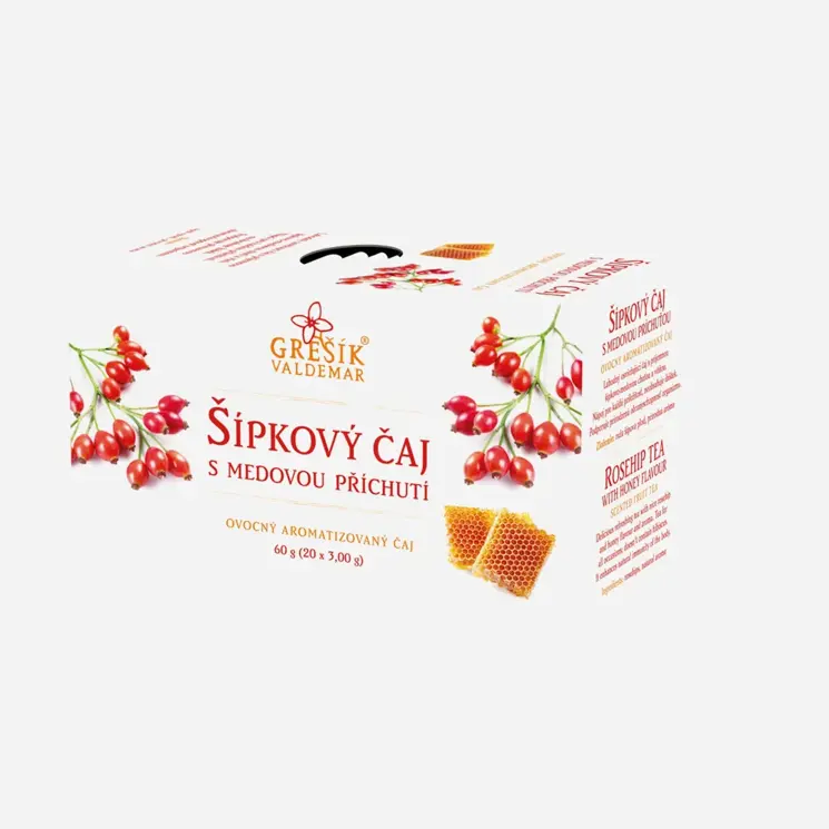 Šípkový čaj s medovou příchutí 20 sáčků 6 x 60 g