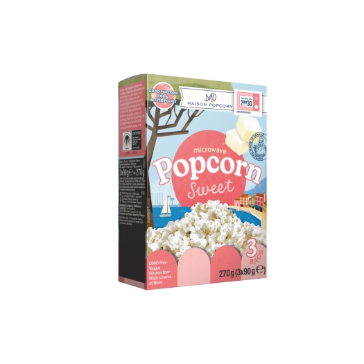 Sladký popcorn do mikrovlnky 3x80 g