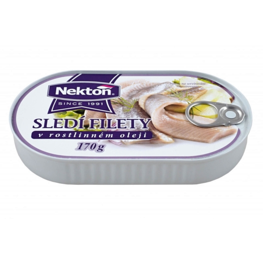 Sledí filety v rostlinném oleji