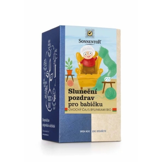 Sluneční pozdrav pro babičku ovocný čaj s bylinkami porcovaný BIO