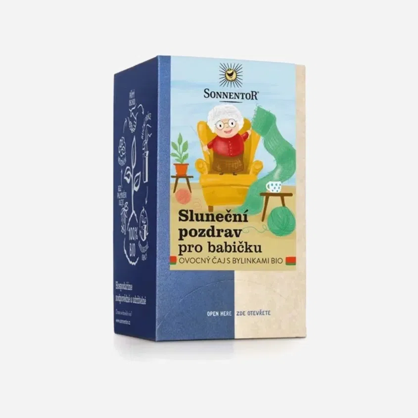 Sluneční pozdrav pro babičku ovocný čaj s bylinkami porcovaný BIO