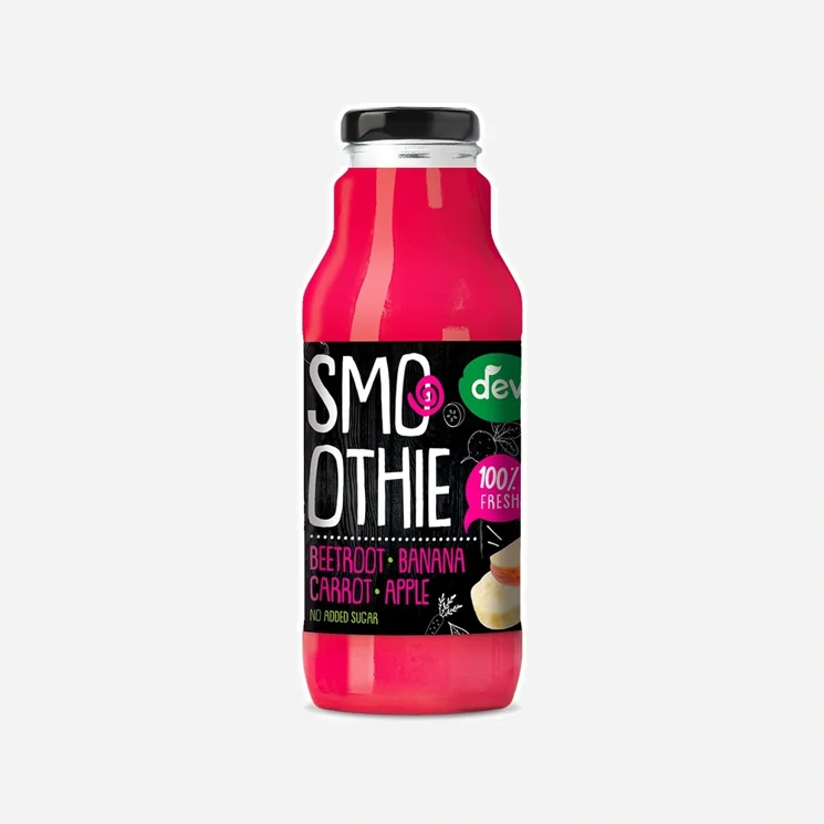Smoothie červená řepa, jablko, mrkev, banán