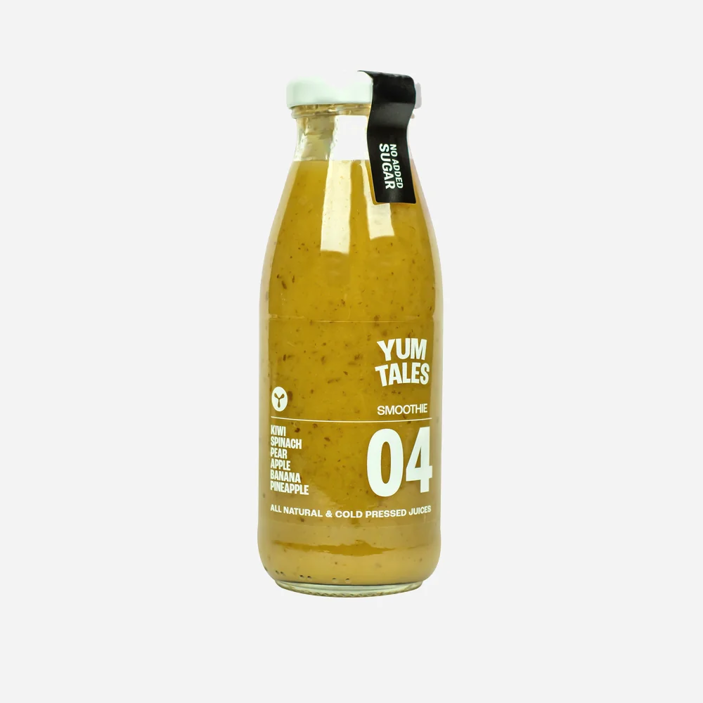Smoothie kiwi, špenát, ananas a jablko