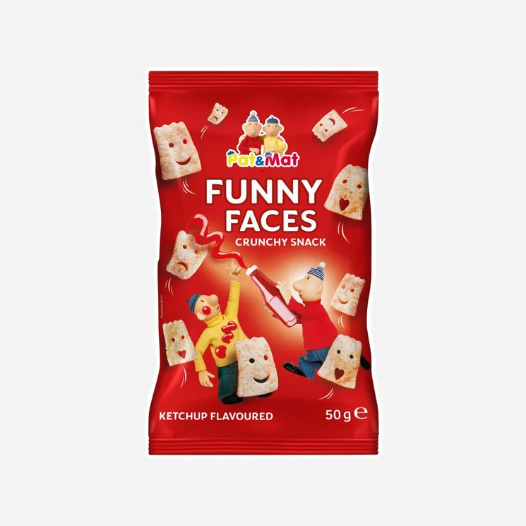 Snack Pat a Mat funny faces kečup