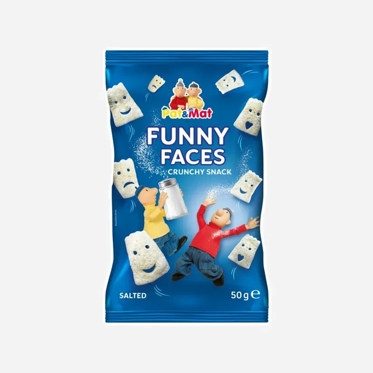 Snack Pat a Mat funny faces solené - expirace 28.7.2026
