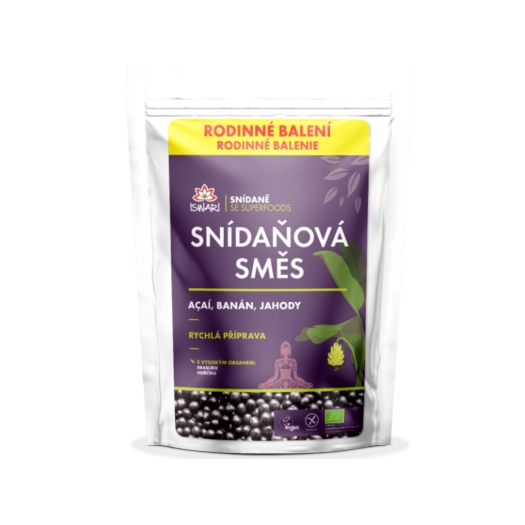 Snídaňová směs acaí, jahoda a banán BIO
