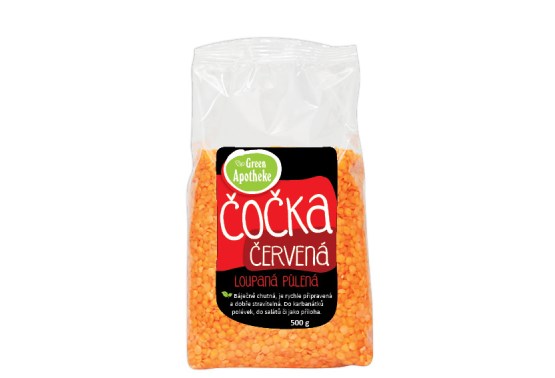 Šošovica červená lúpaná polená 500g