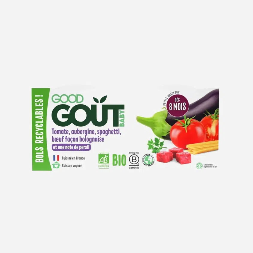 Špagety s lilkem a hovězím masem BIO 2x190 g