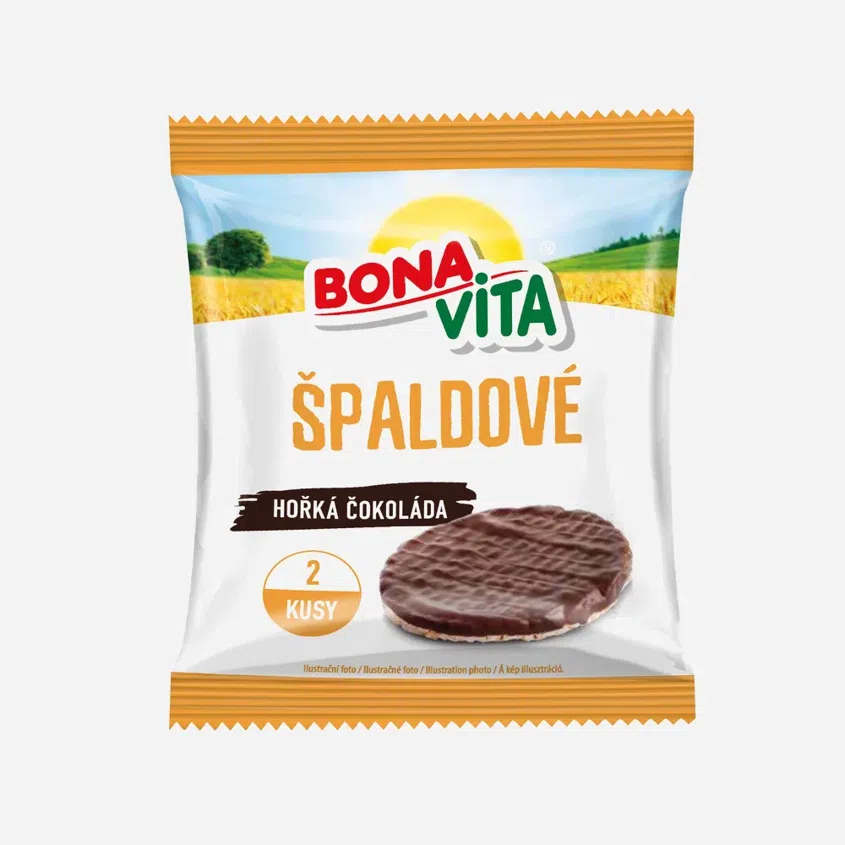 Špaldové chlebíčky hořká čokoláda 2 ks