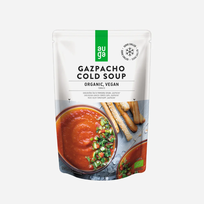 Studená rajčatová polévka "Gazpacho" BIO