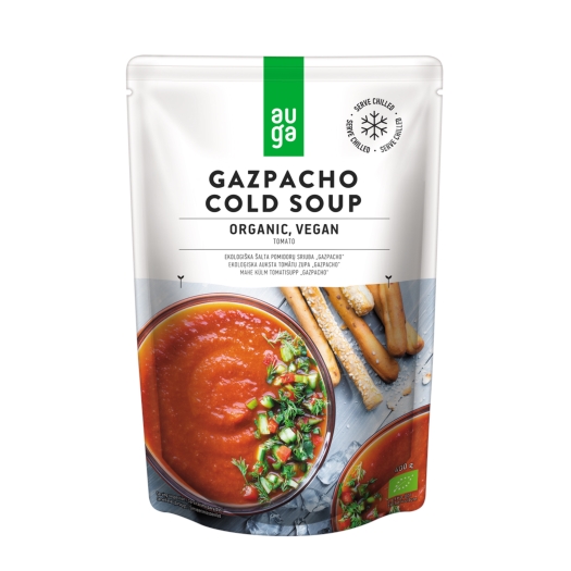 Studená rajčatová polévka "Gazpacho" BIO