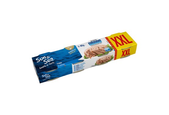 Sun&Sea Tuňák ve vlastní šťávě XXL 4x80 g