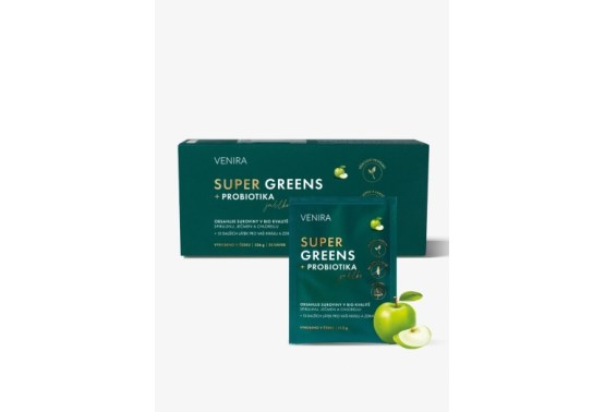 Super Greens + probiotika jablko, 30 sáčků - expirace