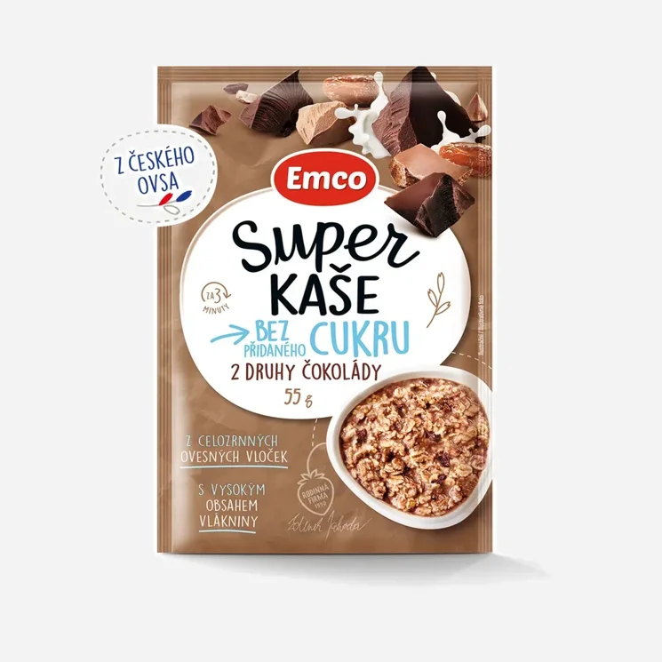 Super kaše 2 druhy čokolády