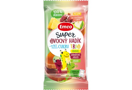 Super ovocný hadík Trio ananas, granátové jablko a jablko