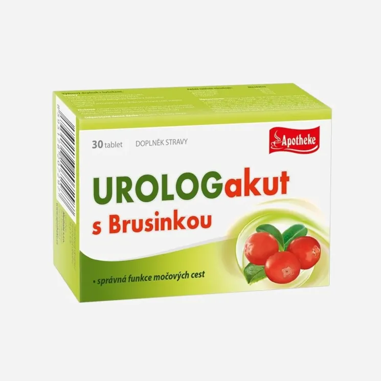 Tablety Urologakut s brusinkou 30 tablet 50 g 5 x 30 tablet