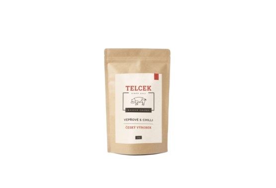 Telcek Masové vepřové chipsy chilli 50 g expirace