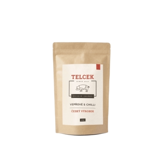 Telcek Masové vepřové chipsy chilli 50 g expirace