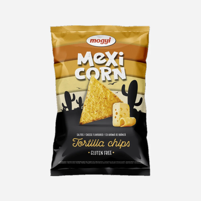 Tortilla chips kukuřičný snack so syrovou príchuťou