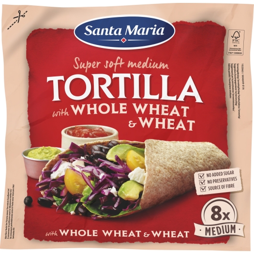 Tortilla whole wheat  celozrnná
