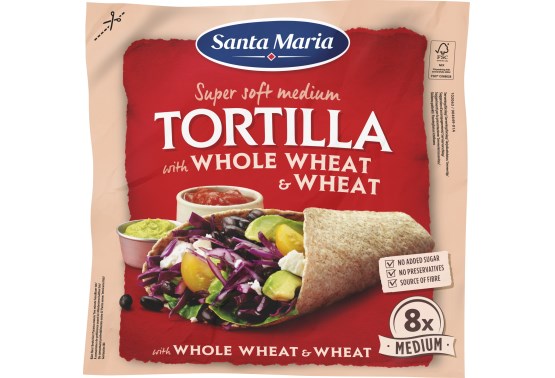 Tortilla whole wheat  celozrnná