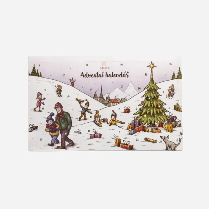Tradičný detský čokoládový adventný kalendár - mliečna čokoláda