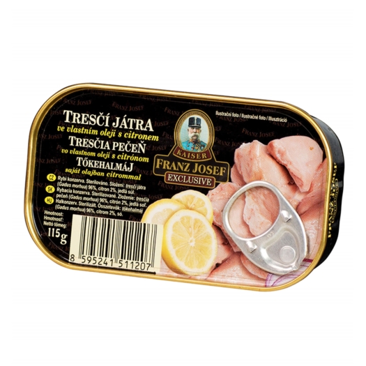 Tresčí játra ve vlastním oleji s citronem