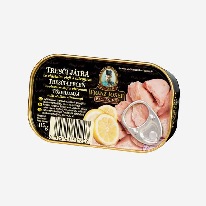 Tresčí játra ve vlastním oleji s citronem